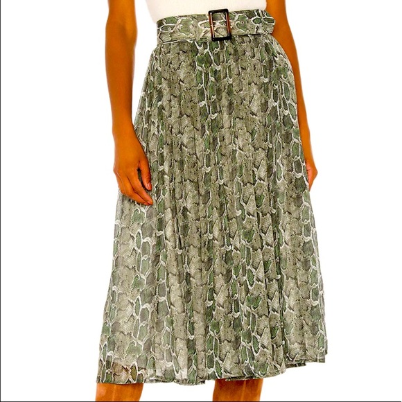 NWT Revolve Song of Style Pheobe Midi Skirt snake print Sz M - Picture 3 of 3